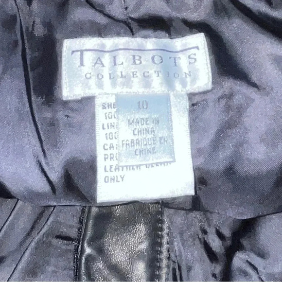 Talbots Collection Genuine Leather High Waisted button and Zip Front Pants - Picture 7 of 10